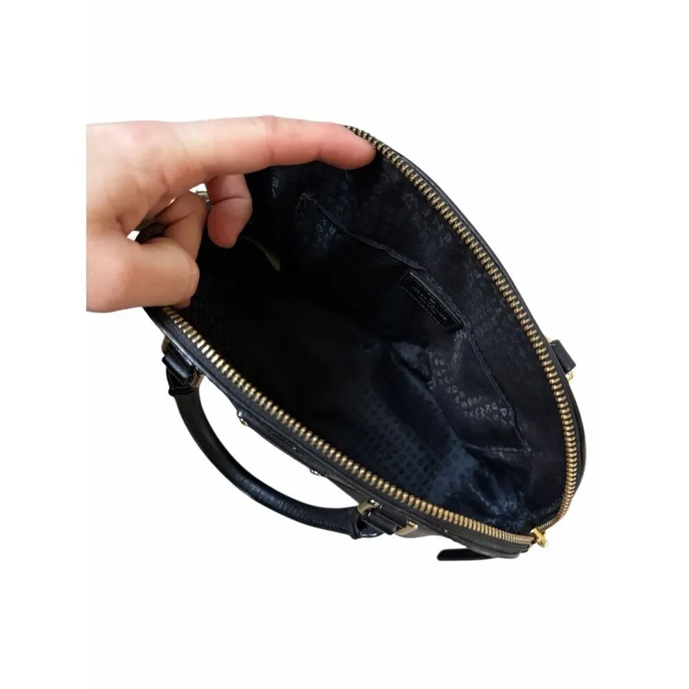 KATE SPADE CARLI LEATHER CROSSBODY MEDIUM‎ SATCHEL BLACK BAG
